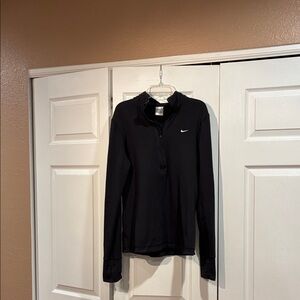 Nike Women's Black Long quarter zip